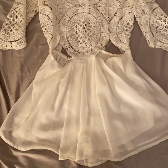 Sabo skirt white lace romper size Small - Picture 2 of 3